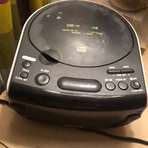 Radio and clock and cd played